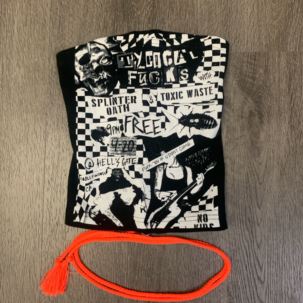 Current Mood by Dollskill XS Tube Top Tie Around Waist Goth Death Punk Bands